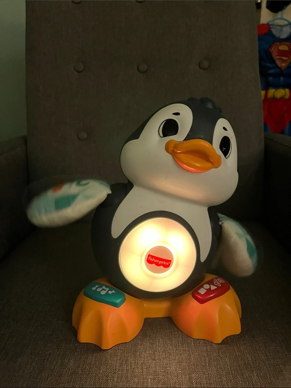 Fisher-Price Blue, White & Orange Light-Up Penguin Learning Toy